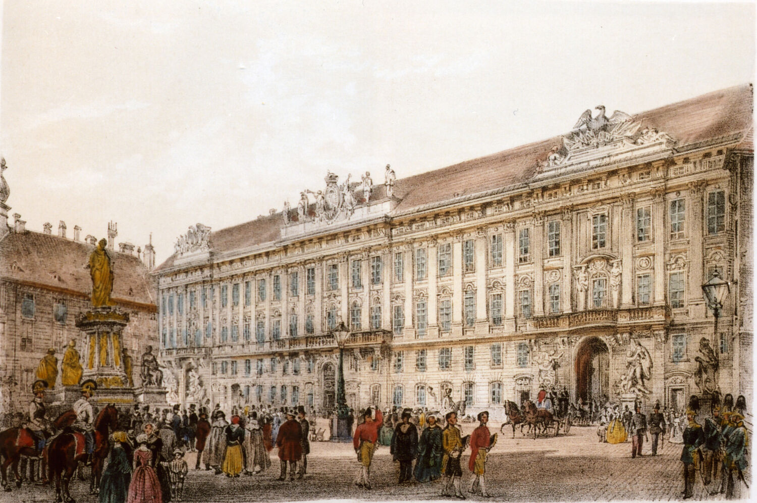 Historische Ansicht der Wiener Hofburg