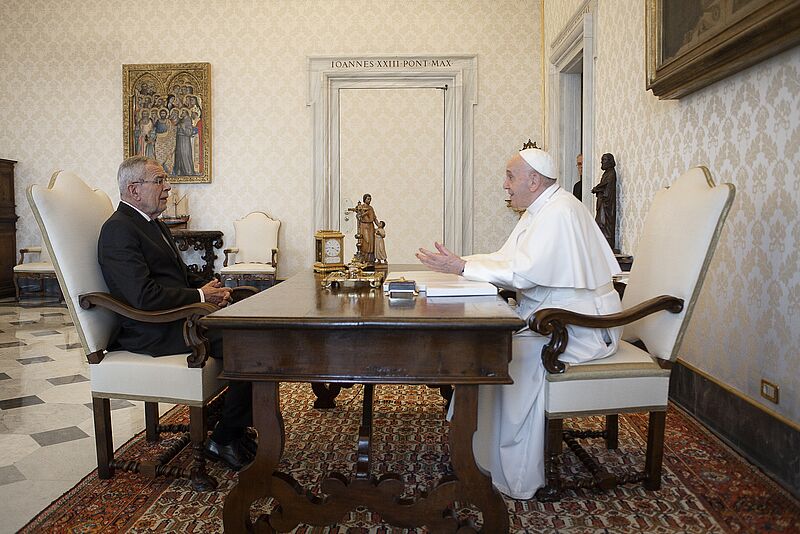 Alexander Van der Bellen trifft Papst Franziskus 7. Juni 2021